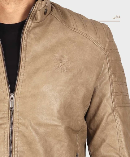 کت چرم مردانه ساده 8822