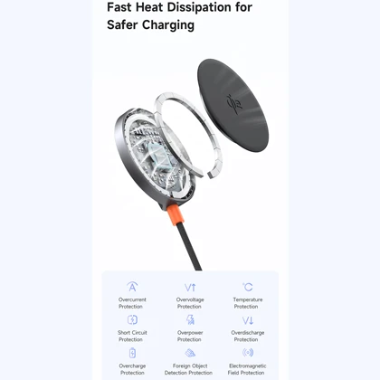شارژر بی‌سیم 15 وات مگنتی مک‌دودو CH-2860