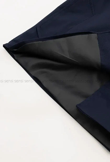 ترنچ کت یقه ایستاده کتان@کد1004635