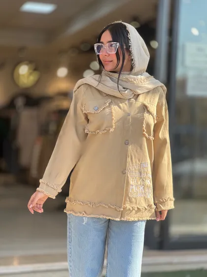 مانتو کتان کد 743