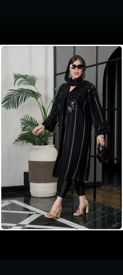 مانتو حریر مجلسی مدل خرجکار هندی