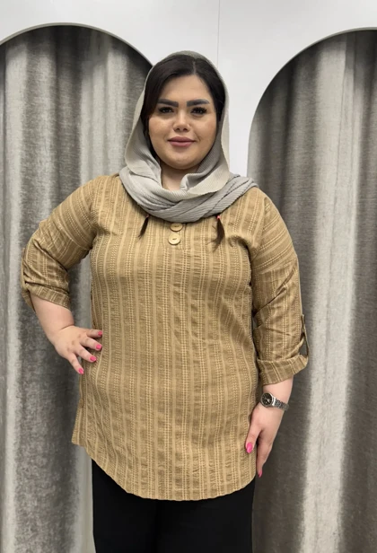 شومیز جلو بسته کوک دوزی 319