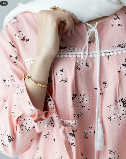 تونیک زنانه گل‌دار منگوله‌دار