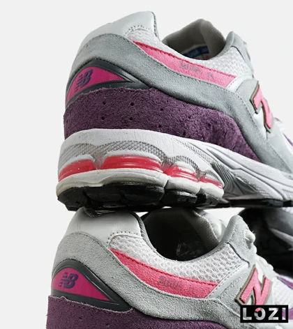 کفش کتانی طوسی سرخابی بنفش NEW BALANCE 2002R