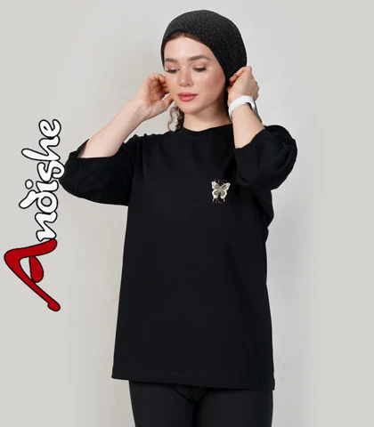 تیشرت باکسی پنبه ماکان زنانه
