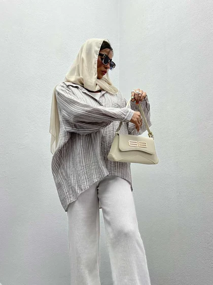 شومیز طرحدار 2 رنگ