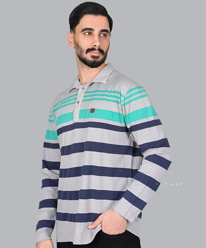 تیشرت یقه دار مردانه آستین بلند 1396
