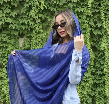 شال حریر راه راه
