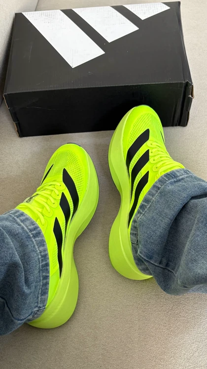 کتانی ویتنامی آدیداس آدیزیرو اوو اس ال رانینگ سبز فسفری Adidas Adizero Evo SL Running green کیفیت اورجینال