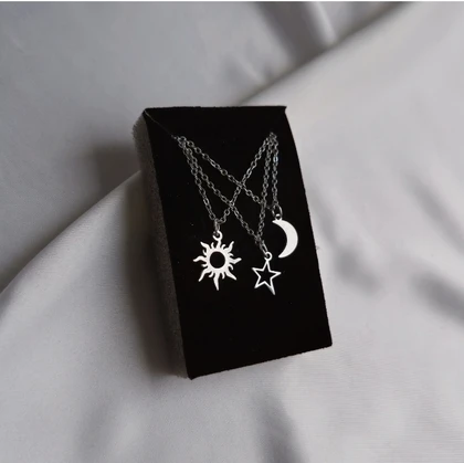 ست گردنبند سه نفره‌ی آسمان✨🌞🌙