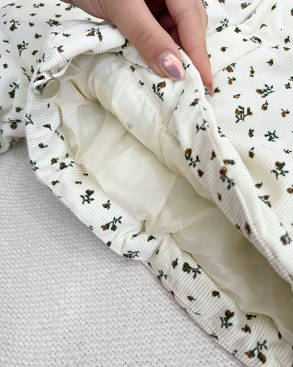 کاپشن پافری گل ریز کد 5246