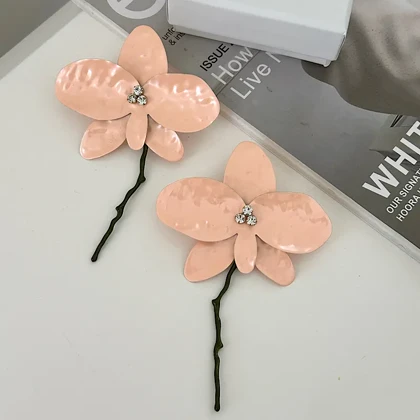 گوشواره گل ارکیده بزرگ کد 650