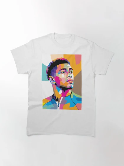 تیشرت ورزشی رئال مادرید | تیشرت Real Madrid CF طرح Jude Bellingham in WPAP Style کد 143550
