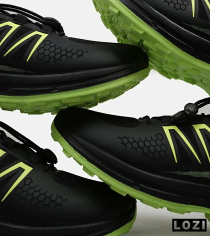کفش کتانی کوهنوردی مردانه و زنانه مشکی سبز Salomon Speedcross 5 Trail