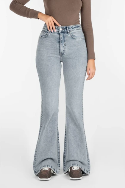 شلوار جین زنانه بوت‌کات فلکس(کشی) آبی روشن رویال جین Royal Jeans