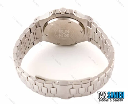 ساعت پتک فلیپ مردانه ناتیلوس نقره ای صفحه مشکی Patek-2474-G