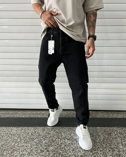 شلوار استریت استایل دودی ساده ZARA