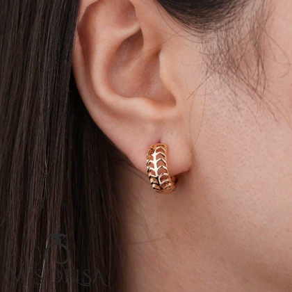 گوشواره حلقه‌ای رزگلد ژوپینگ