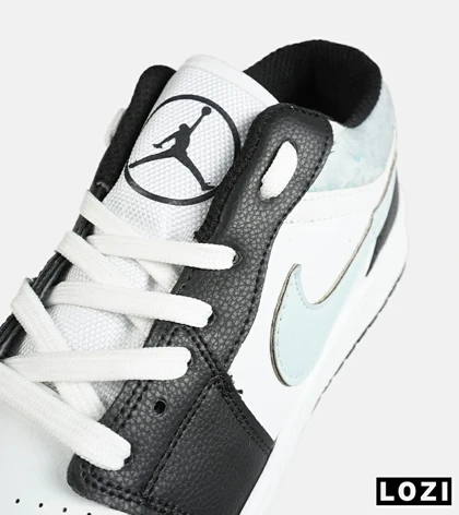 کفش مردانه و زنانه سفید مشکی آبی NIKE jordan 1 مدل 7737