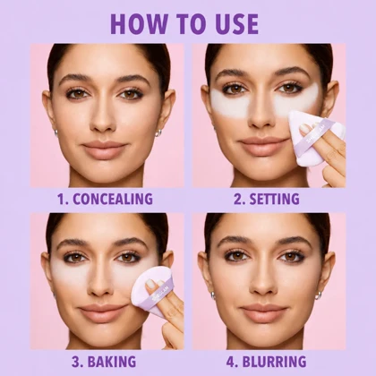 پد پودر آرایشی شیگلم Sheglam اصل مدل Insta-Ready Powder Puff پک 3 عددی