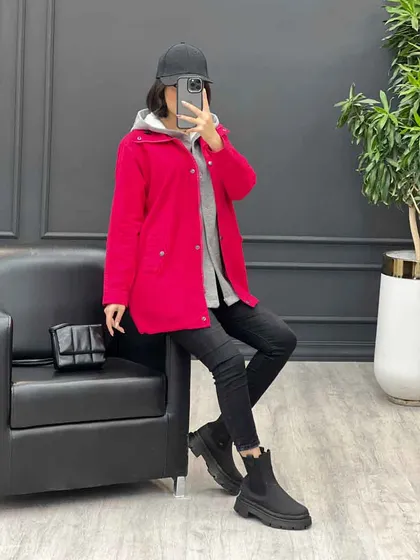 کت دو تکه یقه گت دار