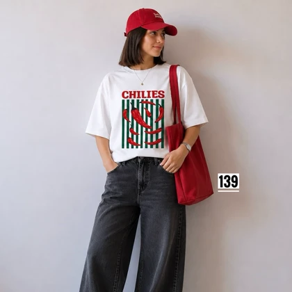 تیشرت باکسی تابستان کد 6082