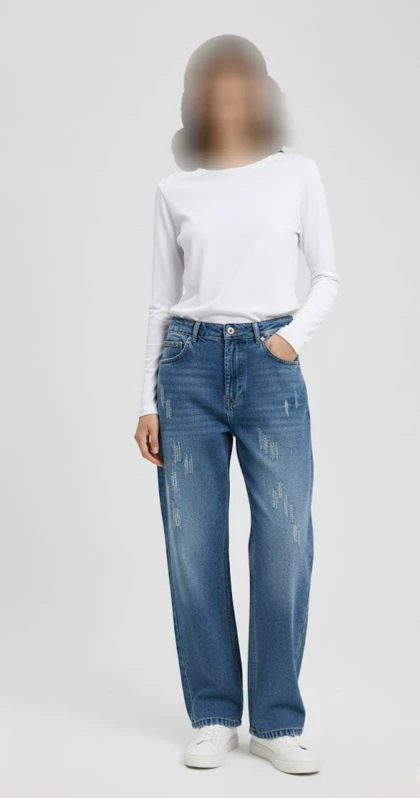 شلوار نیم بگ زاپ‌دار