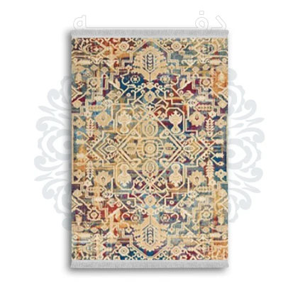 *جدید* فرشینه از جنس پارچه شانل مخمل ترک طرح فانتزی برند دفه کد 1626