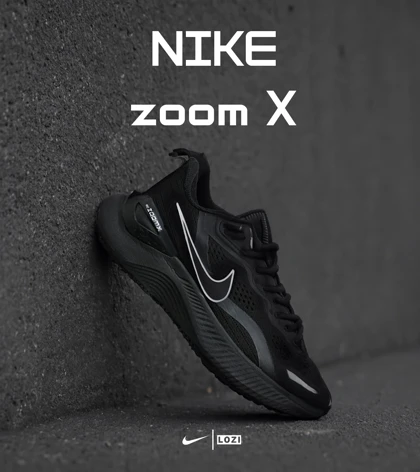 کفش کتانی مردانه و زنانه مشکی NIKE zoom X مدل 5896