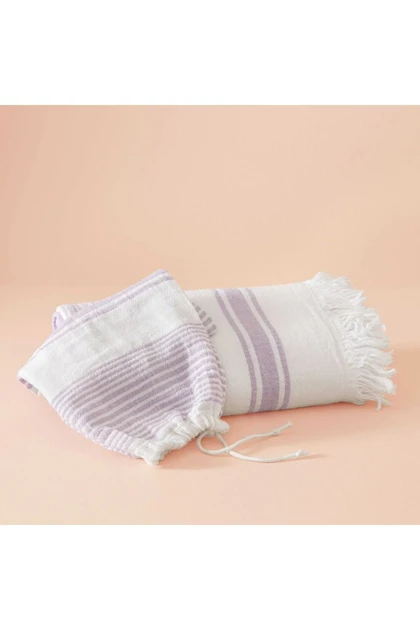 پشتمال Taç مدل Butik آلاچاتی کیسه‌دار پنبه - یاسی