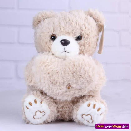عروسک خرس ولنتاین قلبی پولیشی کوچک کد 6602/11