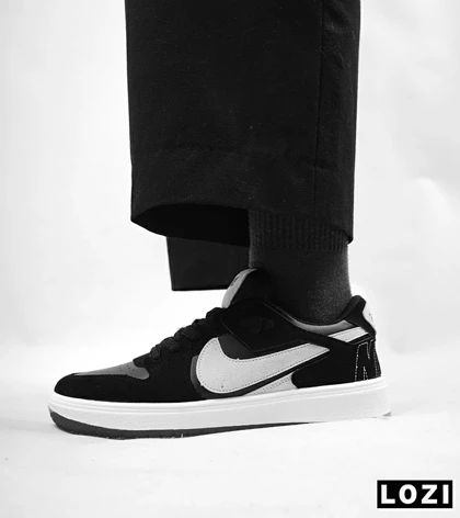 کفش کتانی مردانه مشکی سفید NIKE AIR JORDAN مدل 4463