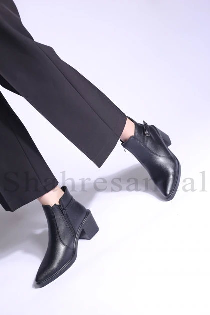 نیم بوت پاشنه‌دار زنانه کد 0176