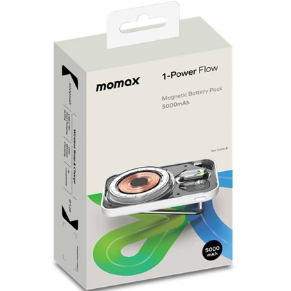 پاوربانک وایرلس 15 وات و تایپ سی 20 وات 5000 مومکس IP126W