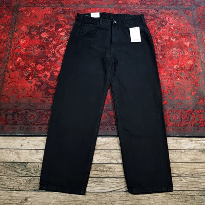 شلوار جین مردانه بگ استایل مشکی pull & bear کد 317 سایز 30