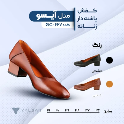 ست کیف و کفش زنانه چرم یلسان مدل لیان کد 906- AYSU-GC