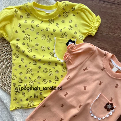 بلوز بچگانه دخترانه طرح گل 1 تا 6 سال