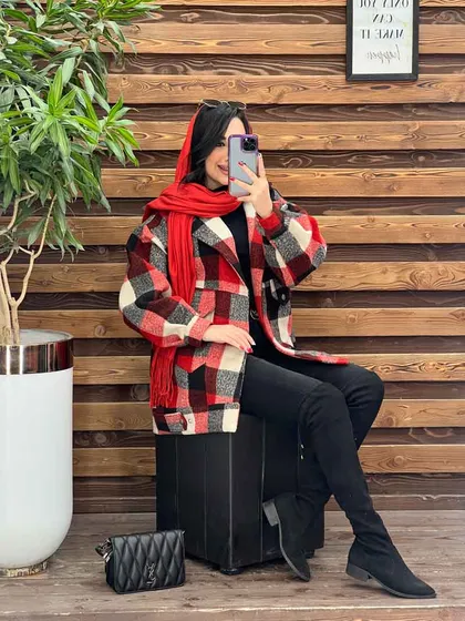 شکت چهارخونه بغل دکمه