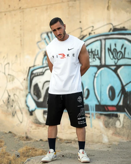 رکابی ورزشی وست NIKE سفید RR