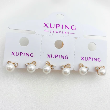 گوشواره ژوپینگ طرح پاپیون و مروارید