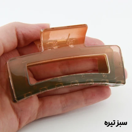 کلیپس دخترانه مدل مستطیل ساده دو رنگ