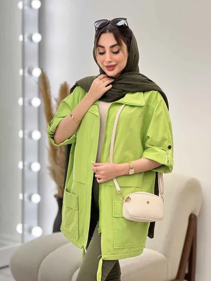 مانتو جلو زیپ پایین گت