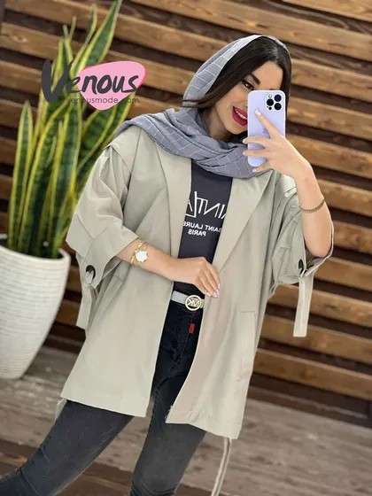 مانتو پانچ آستین حلقه
