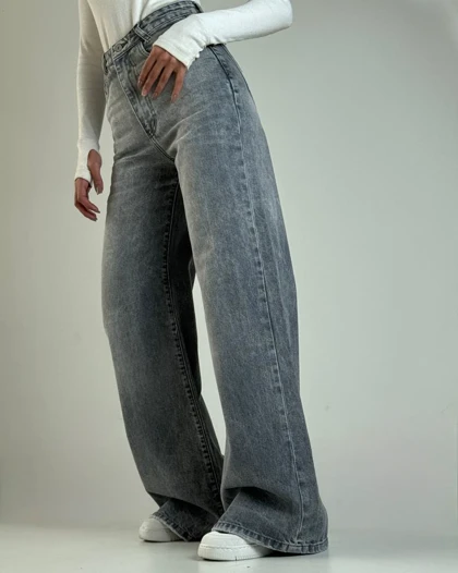 شلوار  بگ طوسی کد 1000199