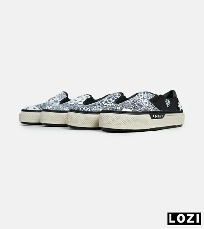 کفش اسنیکرزونس سفید مشکی Amiri Stars Vintage مدل 5985