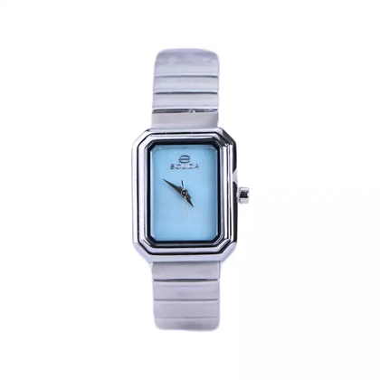 ساعت مچی سولیدا زنانه فلزی قاب مستطیل صفحه آبی L 6126/6