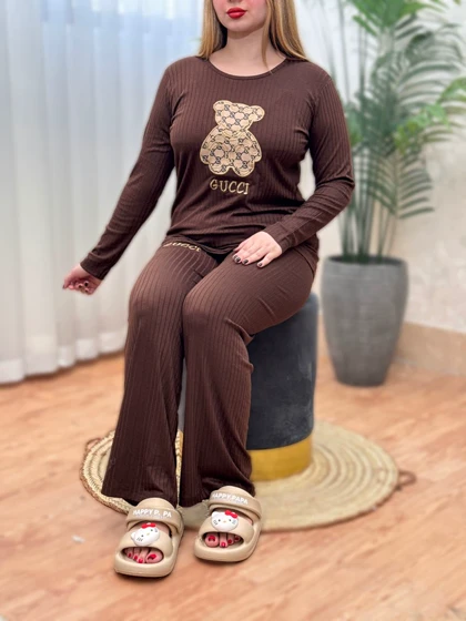 بلوز شلوار تدی گلدوزی 3676