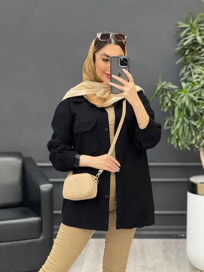 مانتو کتان پایین برش‌دار
