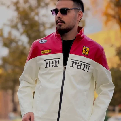 کاپشن چرم موتور سواری فراری 137