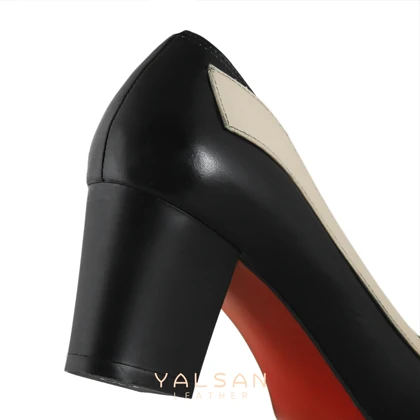 کفش پاشنه‌دار زنانه چرم یلسان مدل سلین کد 682-GN